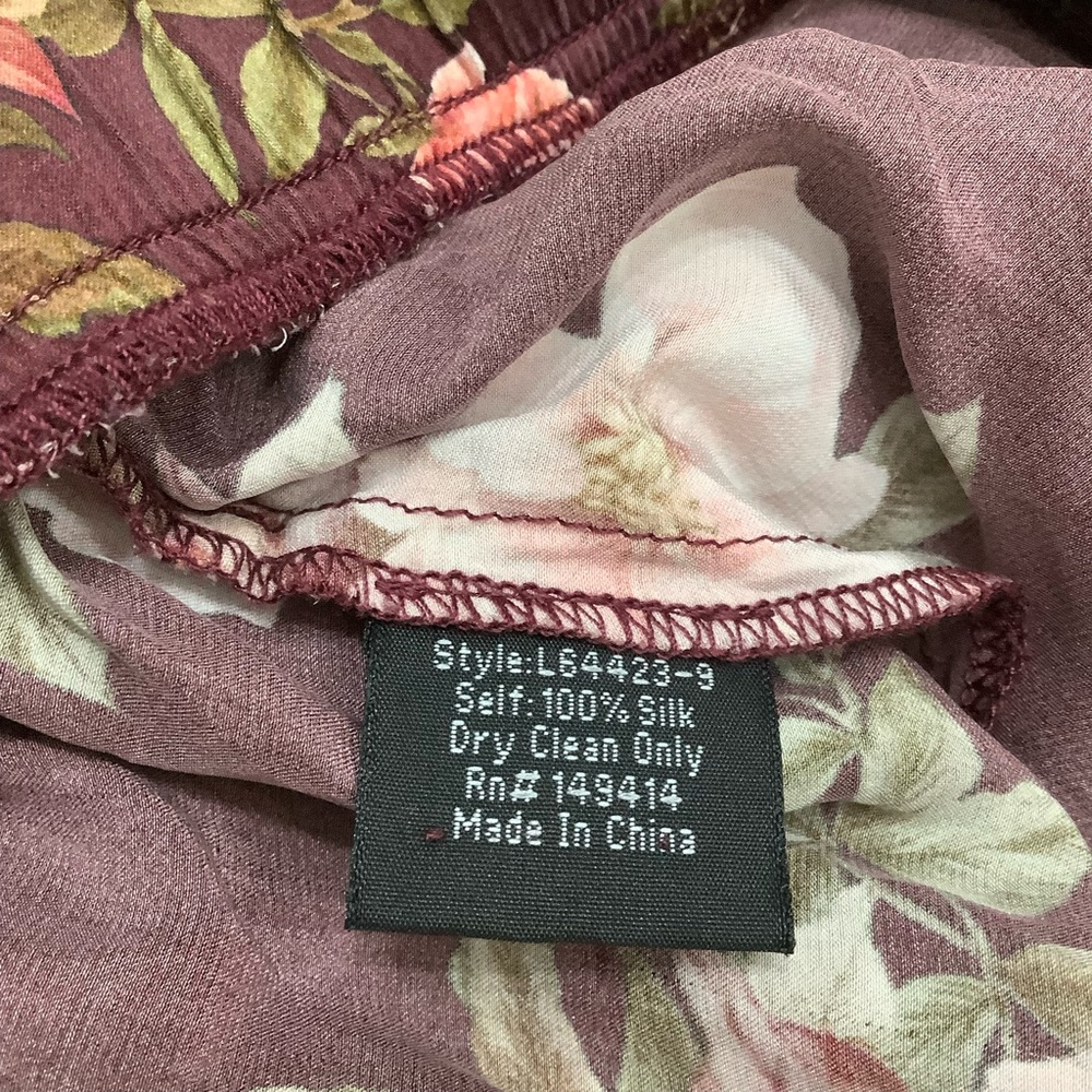 Johnny Was 100% Silk Winonna Easy Wide Leg Pants Floral - Picture 6 of 8